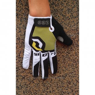 2020 Scott Full Finger Gloves White Black Yellow