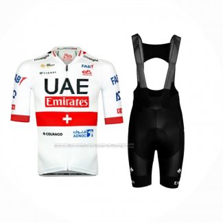 2024 Cycling Jersey UAE Red White Short Sleeve And Bib Short