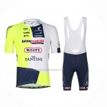 2024 Cycling Jersey Intermarche-Wanty White Yellow Short Sleeve And Bib Short