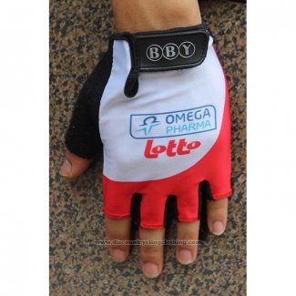 2020 Omega Pharma Lotto Gloves Cycling White Red