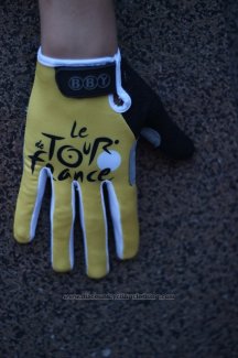 Tour DE France Full Finger Gloves Cycling Yellow and Black