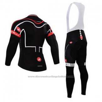 2015 Cycling Jersey Castelli Black Long Sleeve and Bib Tight