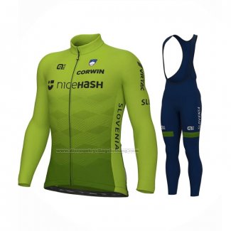 2023 Cycling Jersey Slovenia Green Long Sleeve And Bib Short