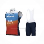 2024 Wind Vest Jayco AlUla Red Blue And Bib Short