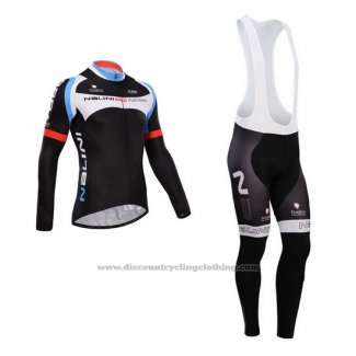 2014 Cycling Jersey Nalini Black Long Sleeve and Bib Tight