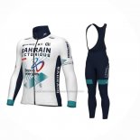 2024 Cycling Jersey Bahrain Victorious White Long Sleeve And Bib Short
