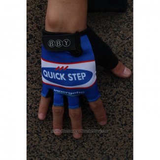 2020 Quick Step Gloves Cycling Blue