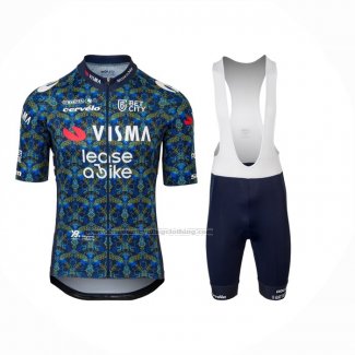 2024 Cycling Jersey Jumbo Visma Blue Short Sleeve And Bib Short