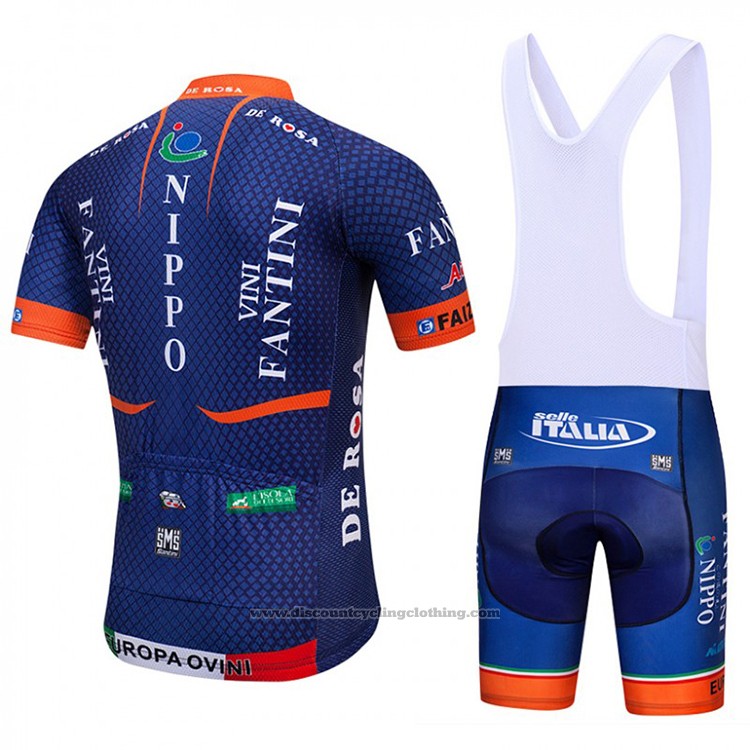 2018 Cycling Jersey Vini Fantini Deep Blue Short Sleeve and Bib Short